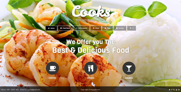 Cooks - WordPress Restoran Teması