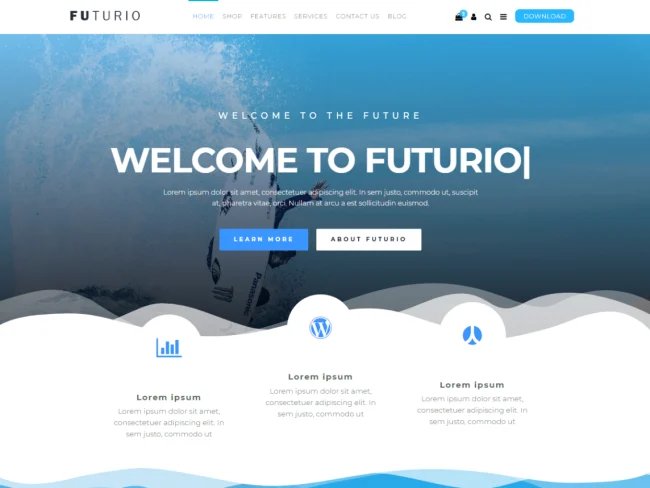 Futurio ücretsiz wordpress emlak teması